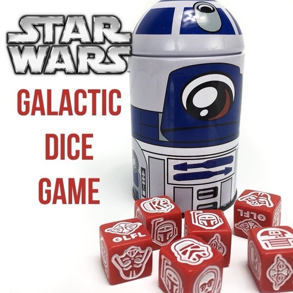 R2-D2‎ Star Wars Galactic Dice Game-Soft Felt Interior Six Character Themed Dice